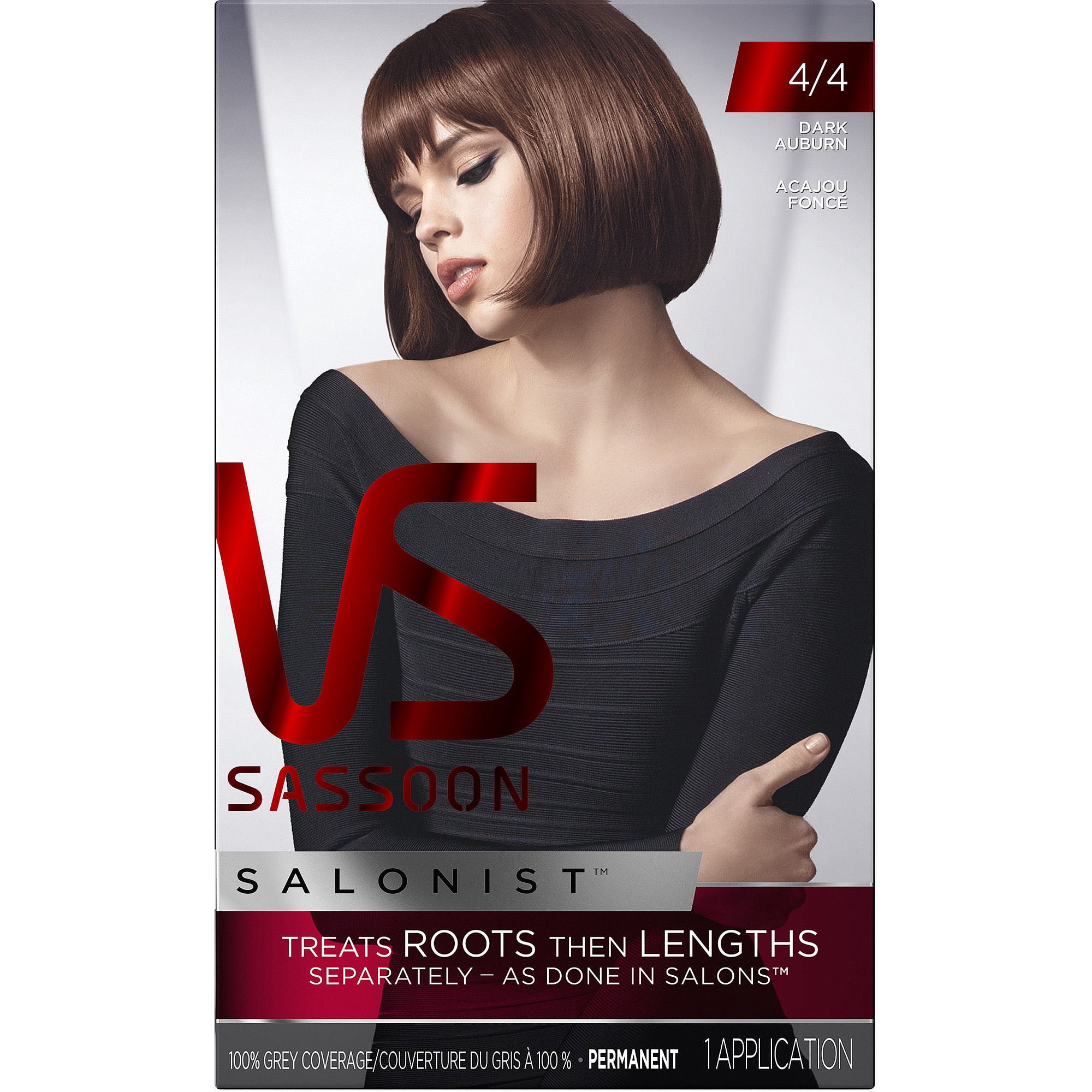 Vidal Sassoon Salonist Hair Color, 4/4 Dark Auburn - Walmart.com