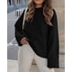 thumbnail image 4 of Suéter PRETTYGARDEN Negro Oversized Difuso Cuello Redondo Talla L, 4 of 8