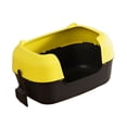 thumbnail image 2 of Caja de Arena para Gatos perfecl Inodoro Portátil Extraíble Antisalpicaduras Amarillo y Negro, 2 of 8
