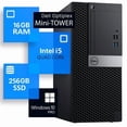thumbnail image 2 of Dell Optiplex Desktop Computer PC ~ New 24 inch Monitor ~ Intel Core i5 6500 3.4GHz 16GB DDR4 RAM 256GB 500GB HDD Windows 11 Home WiFi Refurbished, 2 of 2