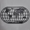 thumbnail image 3 of 58CMX100CM Black Iron Rack World Map Sculpture Art Home Wall Office Bar, 3 of 6
