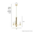 thumbnail image 6 of Hunter - Gatz 3-light Alturas Gold, Medium Size Chandelier, Dimmable, Modern Style, Candle Shaped, for Bedrooms, Dining, Living Rooms - 19781, 6 of 7