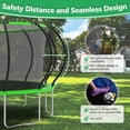 thumbnail image 5 of LHX Trampoline for Kids 12FT 14FT 16FT Outdoor Trampolines with Basketball Hoop, Safety Enclosure Net, Lights, Sprinklers, Socks, Recreational Heavy Duty Trampoline, 1500 LBS Loading, Easy to Install, 5 of 9