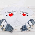 thumbnail image 2 of TAIAOJING Men's Crew Neck T Shirt Couple Casual Valentine's Day Printing Crewneck Short Sleeve Tee Tops Tunic Blouse Cotton Shirt, 2 of 3