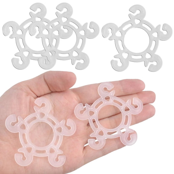 60 Pieces Plastic Balloon Connectors Clip Holders for Decorating Balloon Arch, Balloon Column Stand and Balloon Flowers