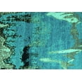 thumbnail image 1 of Ahgly Company Indoor Rectangle Abstract Turquoise Blue Modern Area Rugs, 2' x 4', 1 of 4
