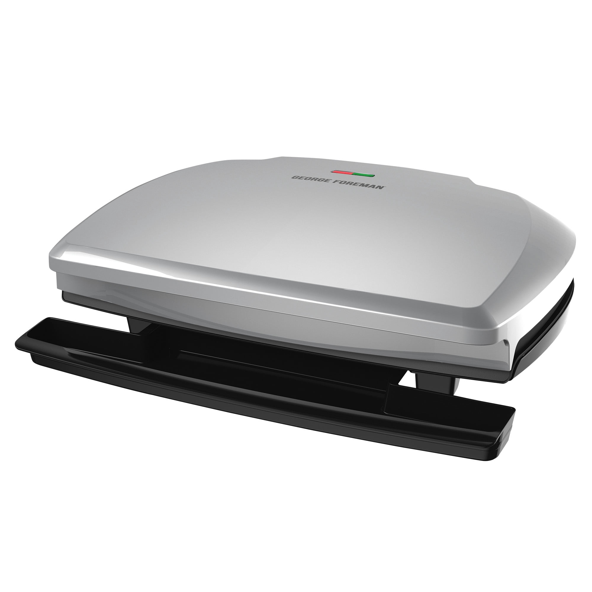 George Foreman 9-Serving Classic Plate Grill and Panini Press, Silver, GR390FP