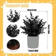 thumbnail image 3 of Clearance Under $3.2! 1PC Black Artificial Plant Potted, Halloween Eucalyptus Small Decor for Desk & Shelf, Plastic, (One Size, Black), 3 of 8