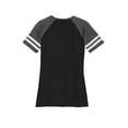 thumbnail image 6 of District Made Ladies Game V Neck Tee-XS (Black/ Heathered Charcoal), 6 of 6