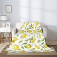 thumbnail image 3 of Lemon Throw Blankets 80"x60" Lightweight Flannel Fleece Cozy Soft Blanket Home Decor for Couch Bed Sofa Bedroom Living Room Travel Birthday Christmas All Season, 3 of 6