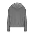 thumbnail image 6 of DAFPZW Women's Lightweight Zip Up Hoodie Long Sleeve Thin Casual Hooded Jacket Basic Slim Fit Cotton SweatShirt, 6 of 9