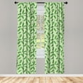 thumbnail image 2 of Ambesonne Jungle 4-Panel Curtains, Oceanic Climate Palms, 56"x63", Fern and Pale Green, 2 of 4