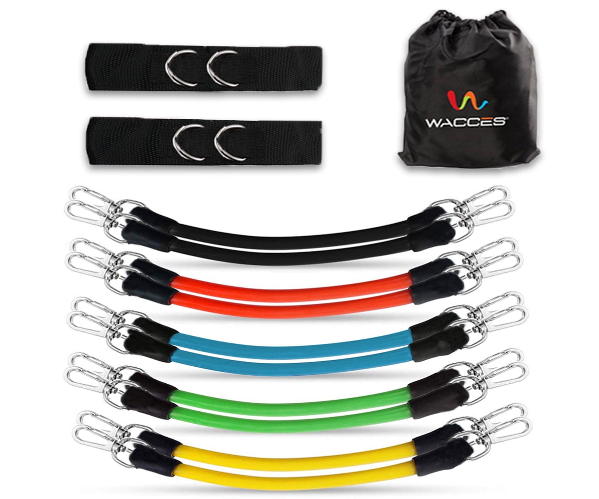 Wacces 13 Piece Latex Tube Resistance Band Set with Ankle Strap in Estonia at 56 Rating 5