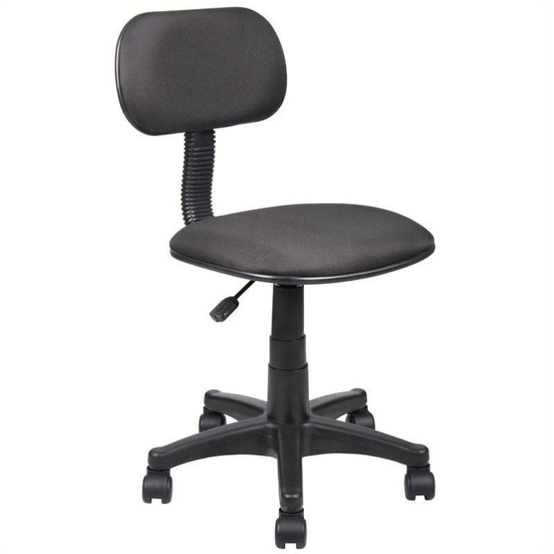Pemberly Row Adjustable Steno Task Office Chair in Black