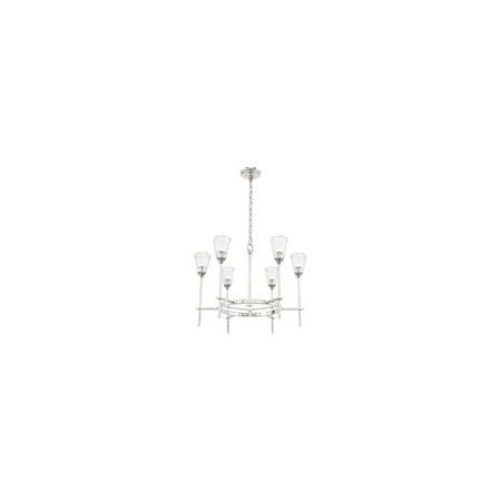 

Elegant Lighting 1552D26 Soiree 6 Light 26 Wide Chandelier - Nickel