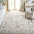 thumbnail image 4 of SAFAVIEH Avalon Malandra Floral Polyester Area Rug, Ivory/Blue Gold, 5'3" x 7'6", 4 of 5