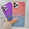thumbnail image 5 of Compatible with iPhone 14 Pro Max Phone Case Girls Cute Gradient Bicolor Crimp Wave Pattern Soft Silicone Shockproof Camera Protective Back Cover Slim Phone Case for Women - Pink Blue, 5 of 13