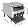 thumbnail image 6 of Miumaeov Commercial Conveyor Toaster, 450 Slice/Hour 2600W Heavy Duty Stainless Steel, 6 of 9