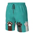 thumbnail image 4 of Logiee Cute Cat Paw And Dog Print Mens Swim Trunks Quick Dry Board Shorts,Breathable Hawaii Beach Shorts Swimwear Bathing Suits-XX-Large, 4 of 6