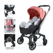 Cochildor Citi 2.0 Pro Baby Stroller, Parent-Facing with 3 Modes, Adjustable Handle, Extendable Seat Panel Standard Stroller, Pink