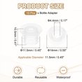 thumbnail image 2 of Uxcell Bottle Adapter 0.45", 10 Pcs Press in Bottle Adapter Plugs with 0.17" Hole for Oral Dispensers Liquid Oil Plastic Glass Bottles Stopper, Clear, 2 of 7