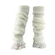 thumbnail image 3 of Calentadores de brazos de punto para clima frío, calentadores de muñecas de moda, estilo japonés encaje blanco, 3 of 9