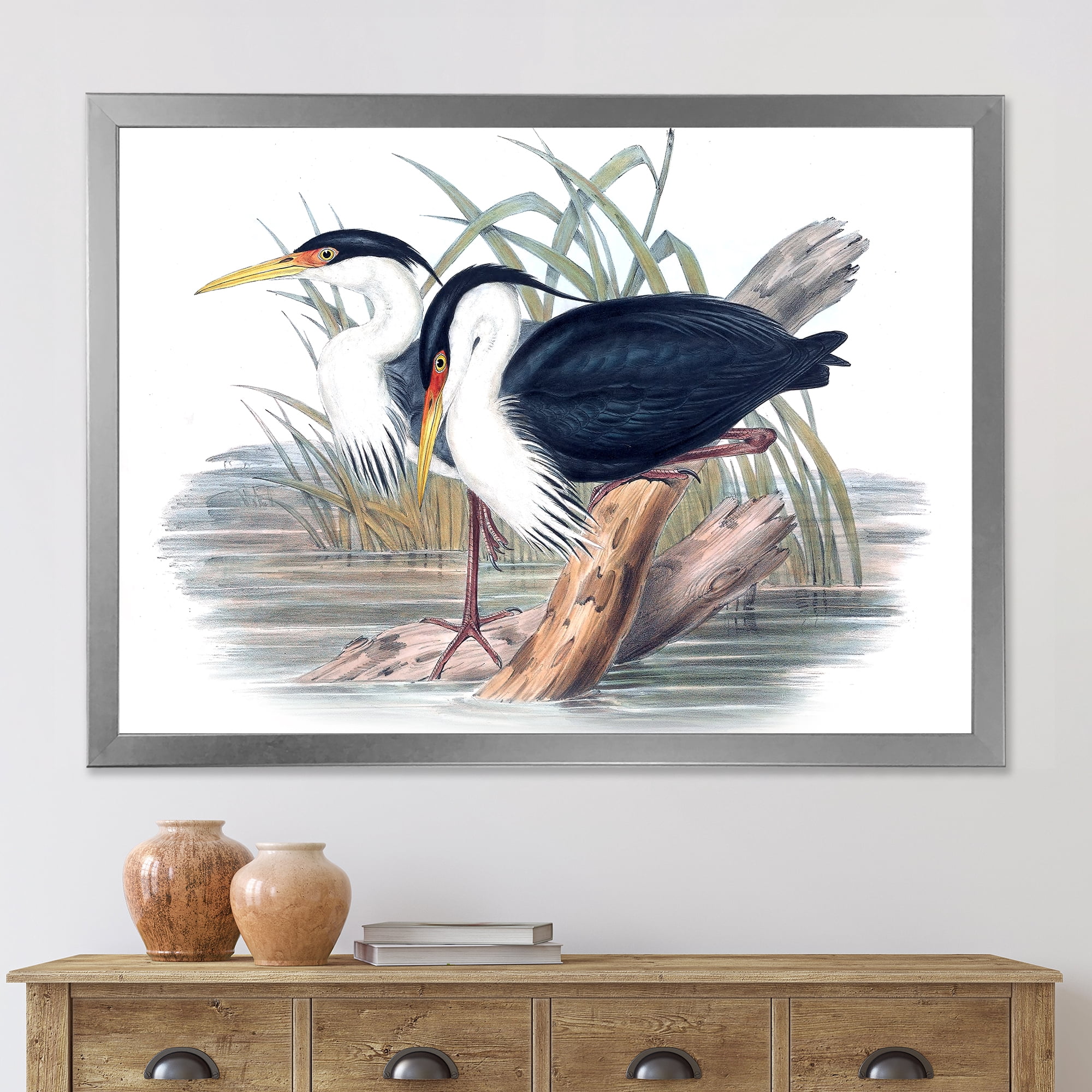 Designart 'Ancient Bird Life II' Traditional Framed Art Print