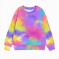 thumbnail image 5 of Girls Sweatshirt Tie-Dye Sweatshirts for Teen Girls Crewneck Oversized Sweatshirt Kids Fashion Long Sleeve Pullover Tops Kaprioy Girls Sweatshirt, 5 of 5