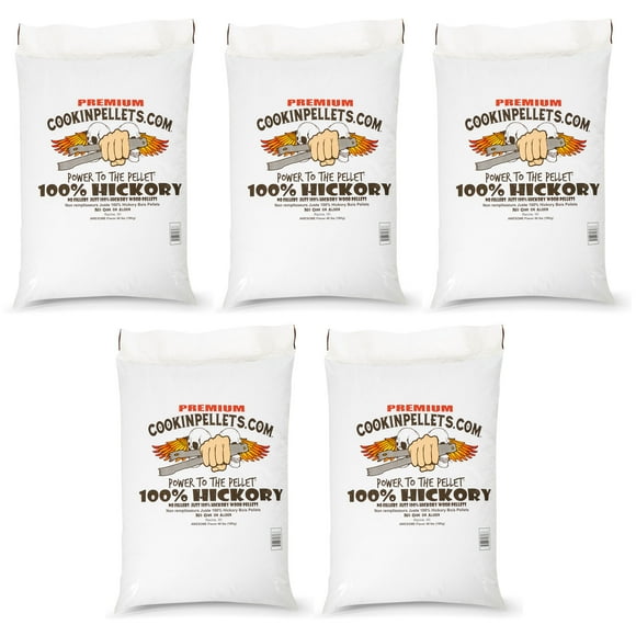 CookinPellets 40-Pound Premium Hickory Grill Smoker Wood Pellets (5 Pack)