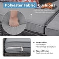thumbnail image 7 of JOIVI 4 Pieces Outdoor Sectional PE Rattan Conversation Sofa Set with Gray Wicker, Light Gray Cushion, 7 of 7