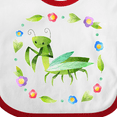 thumbnail image 4 of Inktastic Praying Mantis with Flowers and Leaves Boys or Girls Baby Bib, 4 of 4