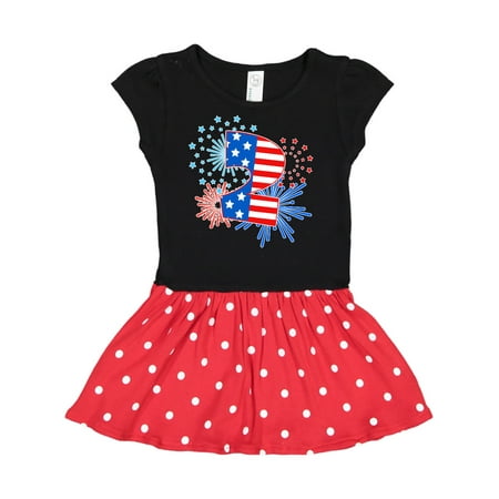 

Inktastic Second Birthday- Fourth of July fireworks Gift Toddler Girl Dress