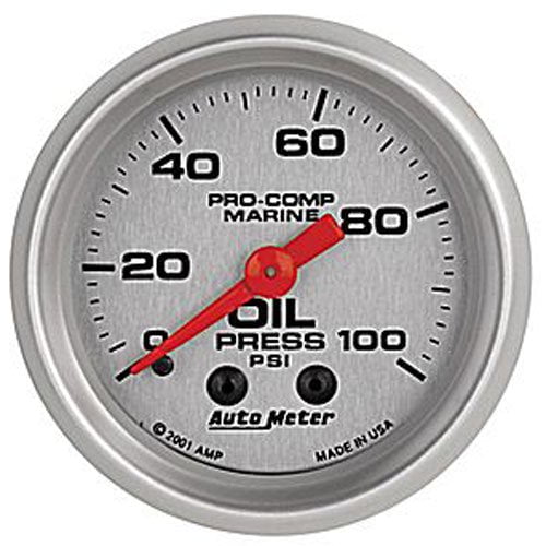 Auto Meter 20079033 Ultra Lite Marine Oil Pressure Gauge Diameter 21