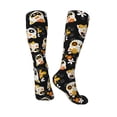 thumbnail image 4 of Easygdp Cat Skulls and Flowers Soccer Socks Sport Knee High Socks Calf Compression Athletic Socks for Men and Women, 4 of 9