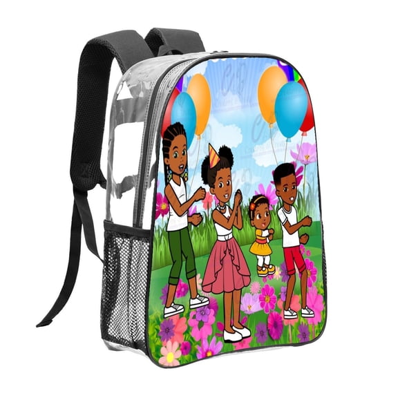 Gracies Corner Pattern Transparent Backpack Lightweight And fashionable Showcasing Personality And Leading The Trend