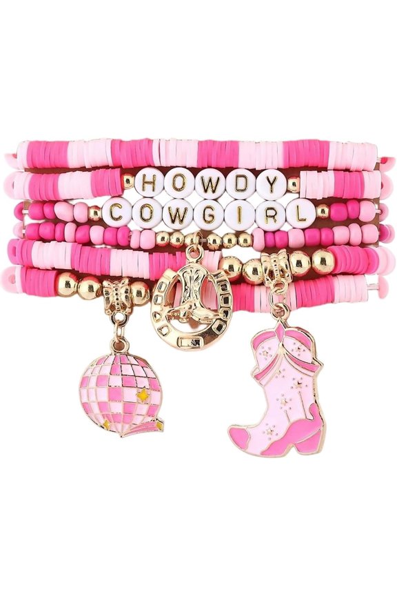 Cute Western Cowgirl Bracelets for Women Howdy Cowgirl Bohemian Jewelry Gifts Christmas Birthday Gifts