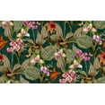 thumbnail image 3 of Dark Green Hand Painted Orchids Floral Wallpaper R8142, 3 of 3