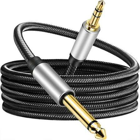 Stereo- Audio Cable Gold-plated 3.5mm TRS to 6.5mm TS AUX-Jack Connecting Line