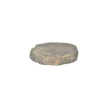 A and B Home A&B Home Grey Faux Wood Round Base Accent