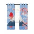 thumbnail image 7 of Flowers Mountain Blackout Curtains for Bedroom, Spring Sun Floral Nature Scenery Thermal Insulated Kitchen Drapes with Grommets, Light Blocking Window Treatment, 2 Panels 52" x 84", 7 of 7