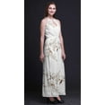 thumbnail image 4 of Bimba Bird Ladies Crew Neck Waist String Print Maxi Dress with Side Slits Summer Wear-XX-Large, 4 of 6