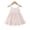 Apricot, variant on 12 Months Baby Girls Dress 18 Months Girls Sleeveless Dress Flower Print Off-the-shoulder Toddler Girls Solid Color Summer Halter Dress Apricot