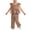 Brown, variant on Girls' Plaid Two-Piece Set With Small Fly Sleeves, Sleeveless Buttons, Low Neck Top, And Daily Outdoor Pants Set Sizes 1-6