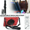 thumbnail image 4 of XYX Case for 10.5 inch Microsoft Surface Go 3 2021/Surface Go 2 2020 with 360 Degree Rotating, Hand Strap, Shoulder Strap, Red, 4 of 7