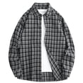 thumbnail image 3 of Admvng Men's Checkered Shirt Button Down Long Sleeve Vacation Casual Shirts, 3 of 4