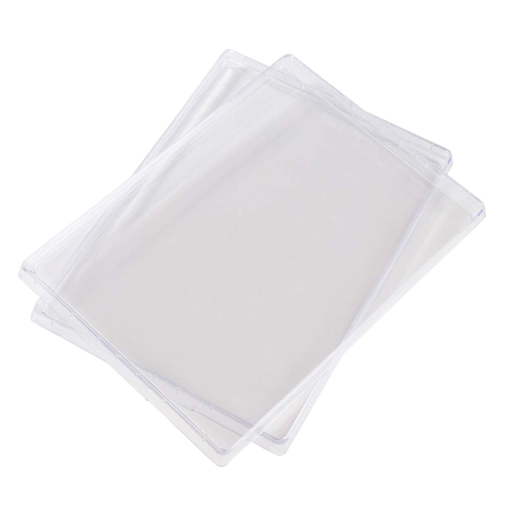 Clear Plastic Serving Tray - 2-Pack Disposable or Reusable Tray
