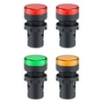 thumbnail image 1 of Unique Bargains 4Pcs AC/DC 12V Indicator Lights Red+Green+Yellow LED Flush Panel Mount 7/8' 22mm, 1 of 5