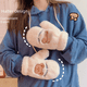 thumbnail image 3 of Guantes de mujer de invierno con forro de terciopelo para estudiantes, lindos guantes de algodón con forma de oso, guantes de felpa largos y gruesos, 3 of 6