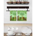 thumbnail image 3 of Green St. Patrick's Day Kitchen Dish Towels for Drying Dishes Set of 3, Green Lucky Clovers Dog Waffle Weave Microfiber Hand Tea Bathroom Towels Quick Dry & Absorbent Towel 15.7x23.6, 3 of 7