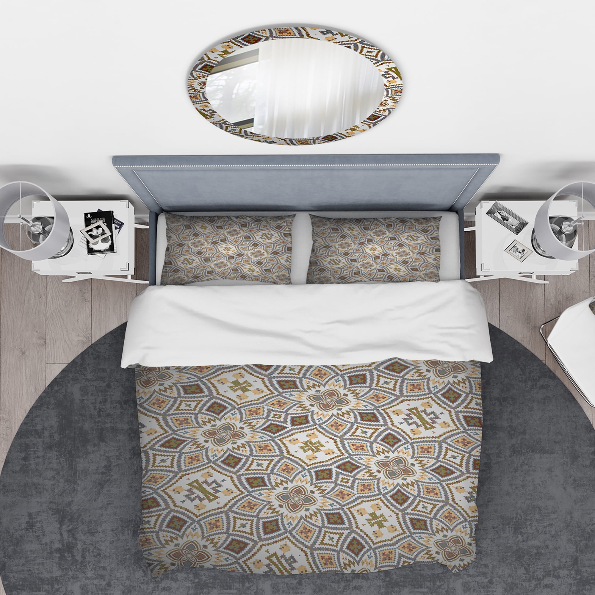 Designart 'Arabic Mosaic Ceiling' Modern & Contemporary Duvet Cover Set
